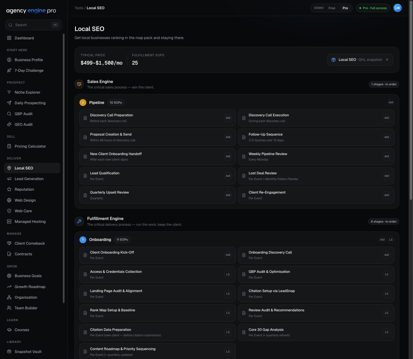 Service engine inside the app